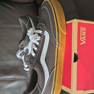 Vans Brown and White Skate Sneakers